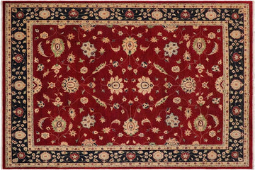 handmade Traditional Kafkaz Chobi Ziegler Red Blue Hand Knotted RECTANGLE 100% WOOL area rug 9 x 12